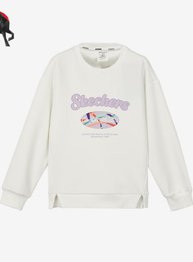 Skechers/斯凯奇正品大童简约舒适潮流针织套头运动卫衣 P323G046