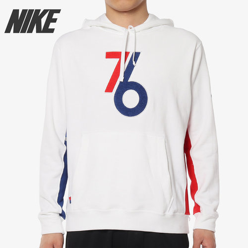 Nike/耐克正品NBA费城76人队男子篮球连帽衫运动套头衫AJ2876-100