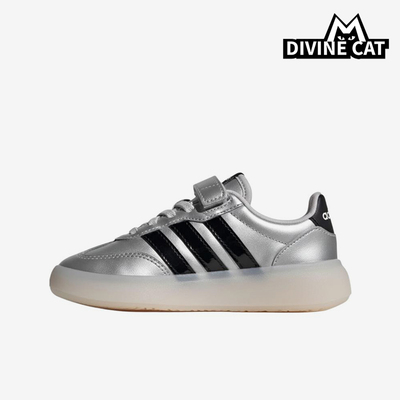 Adidas/阿迪达斯正品BAREDADECODE新款儿童经典银黑色板鞋JP6719