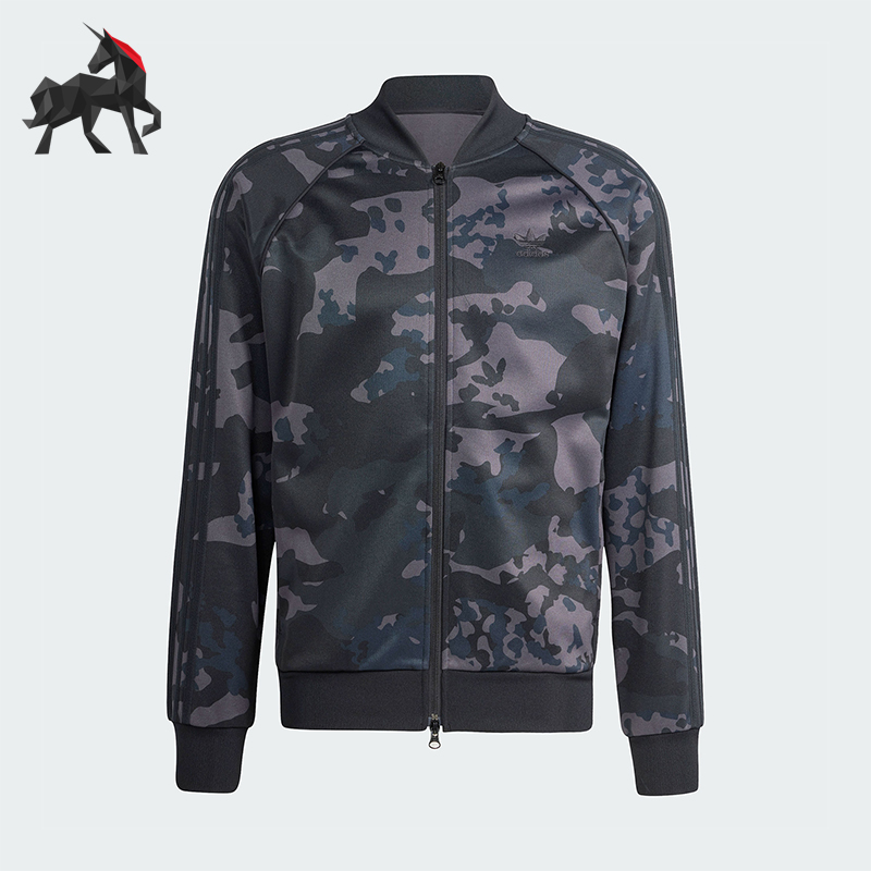 阿迪达斯男士印花运动夹克