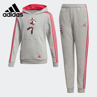 Adidas/阿迪达斯正品小童卡通图案卫衣长裤运动套装 GP9669