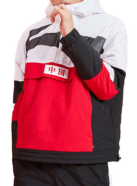 Lining/李宁正品冬季男子新款印花拼色保暖连帽运动棉服AJMP017