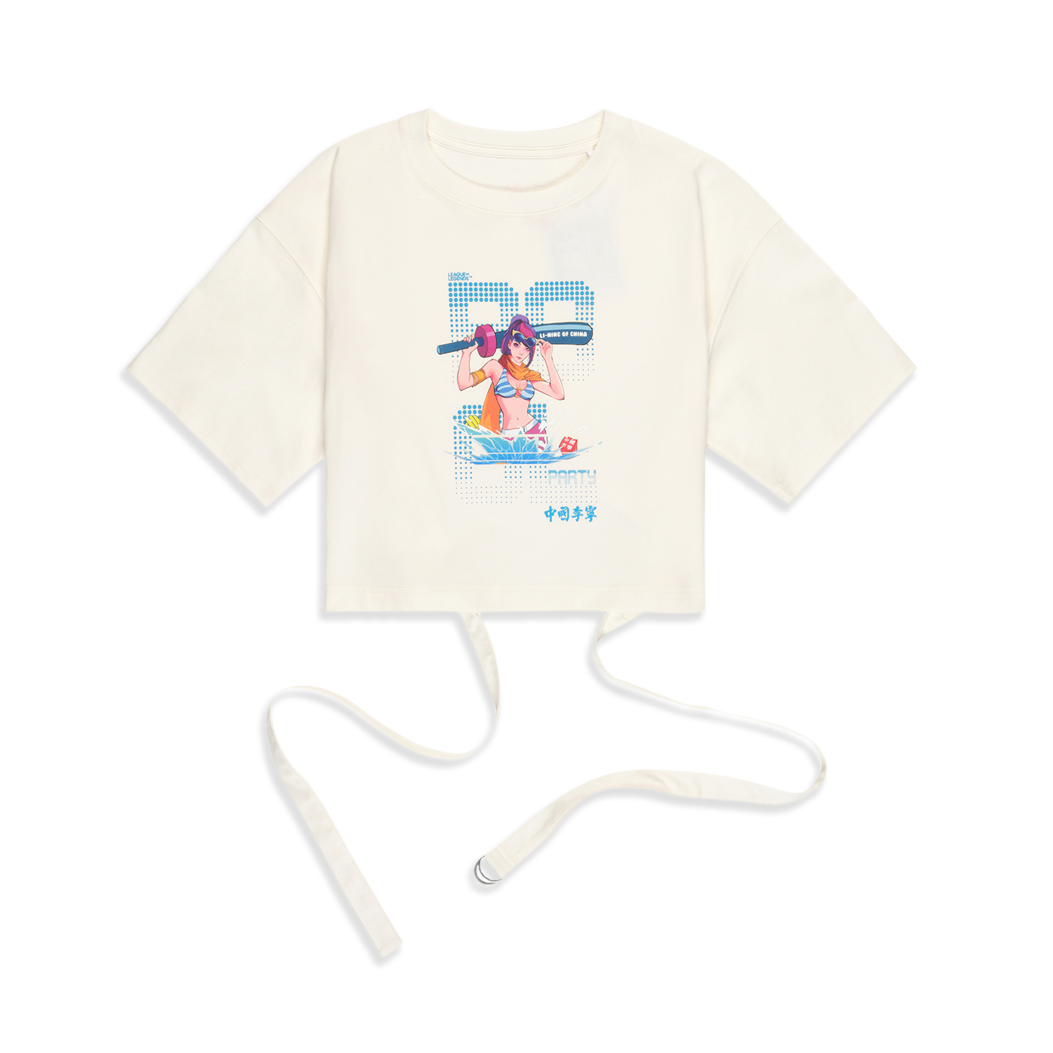 Lining/李宁正品x 英雄联盟泳池派对联名系列女子短袖T恤AHST868
