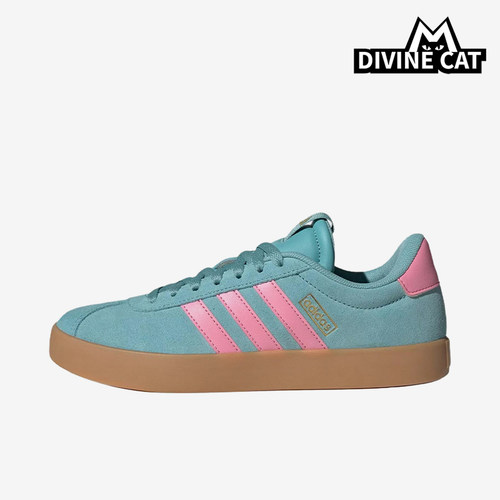 Adidas/阿迪达斯正品VLCOURT3.0新款女经典蓝粉色德训鞋IH6518