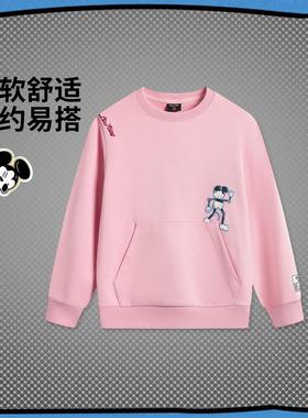 李宁正品南美艺术家三方联乘系列女小大童宽松透气卫衣YWDV124