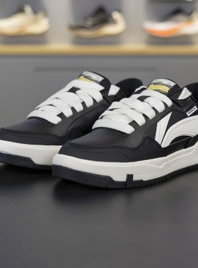 李宁正品COMMON 80s男子舒适软弹厚底耐磨经典运动板鞋AGCU157-1