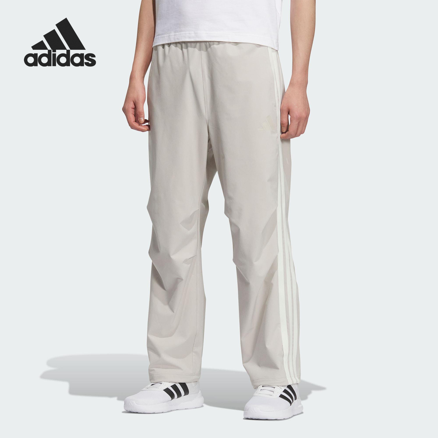 Adidas/阿迪达斯正品2025新款男士宽松直筒运动长裤KC3908
