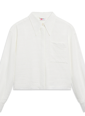 Lining/李宁正品春季女子新款纯色宽松休闲百搭长袖衬衫ASHT024