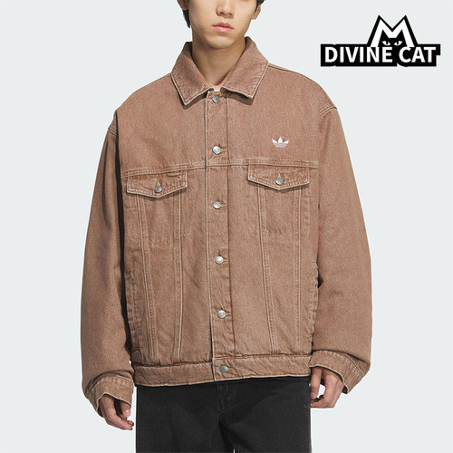 Adidas/阿迪达斯正品三叶草男女休闲翻领耐穿运动宽松外套KB5447