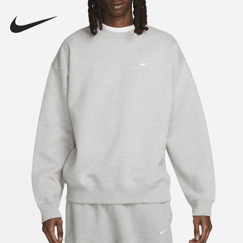 Nike/耐克正品Solo Swoosh男士加绒圆领宽松卫衣DX1361-063