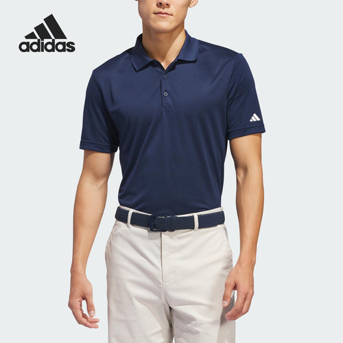 Adidas/阿迪达斯正品夏季男士复古翻领运动户外短袖POLO衫IU4442