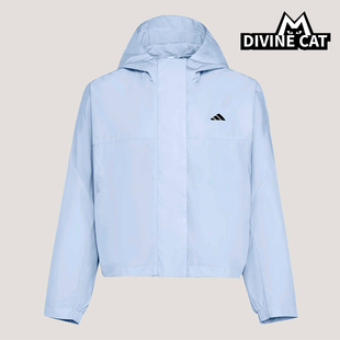 Adidas/阿迪达斯正品梭织运动休闲女士连帽经典夹克外套KV5969