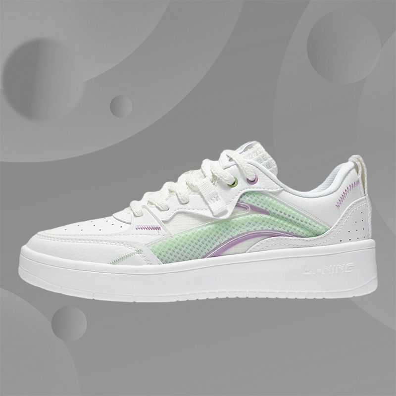 李宁正品春秋女子经典舒适运动休闲板鞋 AGCS086-3