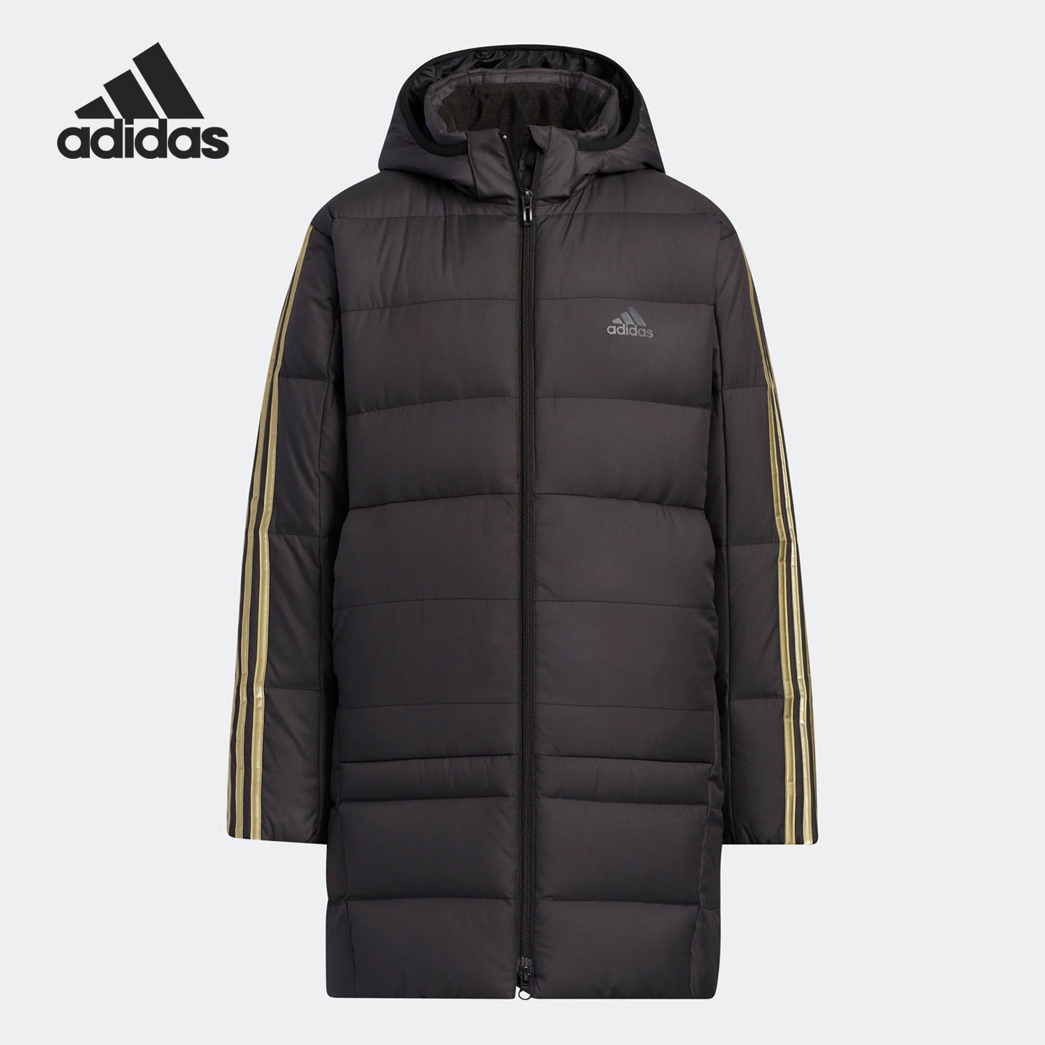 Adidas/阿迪达斯正品儿童冬季中长款保暖运动羽绒服 HD0384