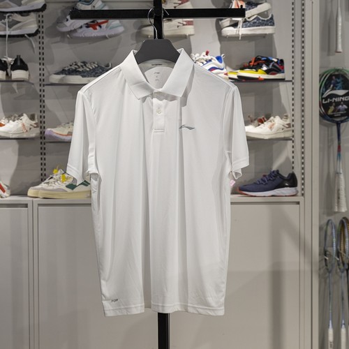 李宁正品夏季新款男子纯色百搭翻领速干运动短袖POLO衫APLU721-2