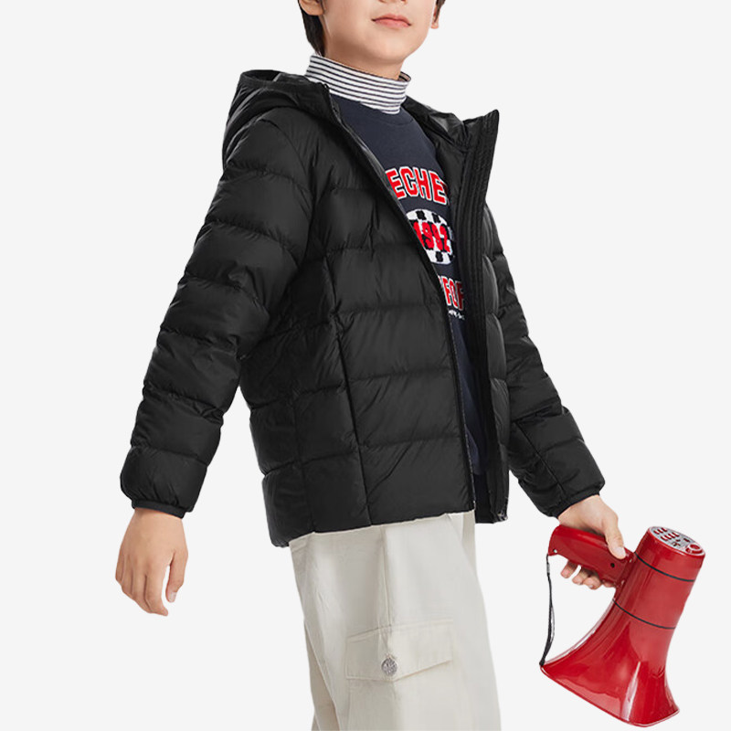 Skechers/斯凯奇正品秋冬季新款儿童连帽户外保暖轻薄羽绒服