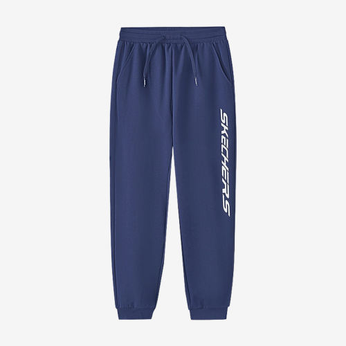 Skechers斯凯奇正品儿童针织透气束脚字母运动裤L225K074-007D