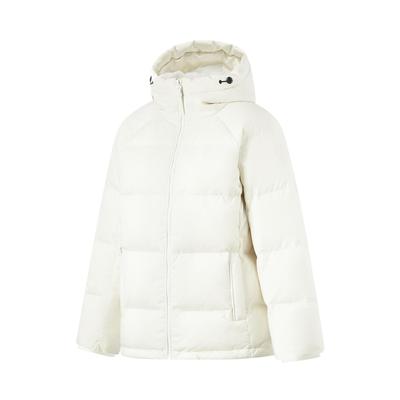 李宁正品冬季新款健身系列女子经典连帽防泼水短羽绒服AYMV776