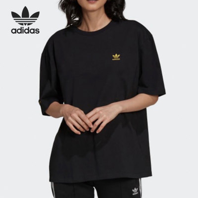 Adidas/阿迪达斯正品三叶草夏季新款女子宽松印花短袖H20412