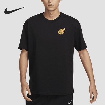 Nike/耐克正品秋季新款男士宽松篮球运动针织短袖FZ8082-010