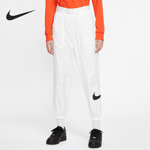 Nike BIGSWOOSH女士梭织简约束脚运动长裤 CJ3777 100 耐克正品