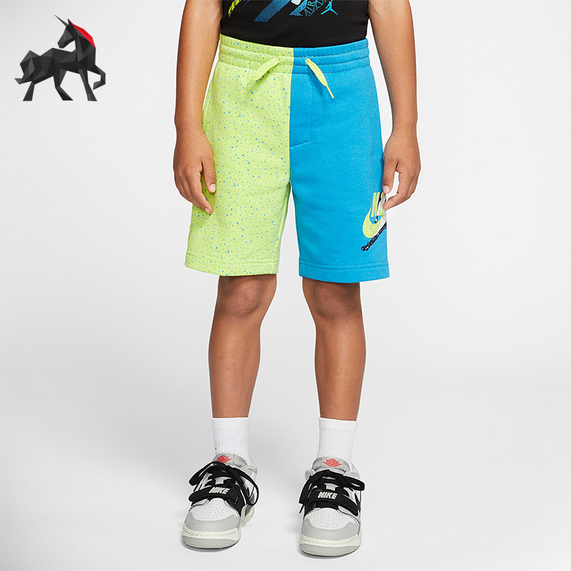 耐克小童运动透气拼色宽松短裤