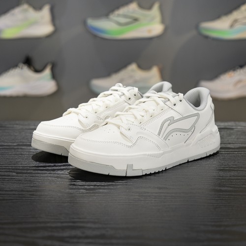 李宁正品COMMON 80s女子简约百搭轻便舒适耐穿休闲板鞋AGCV270-1