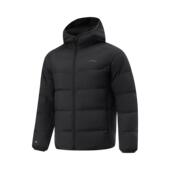 李宁正品 健身系列男子连帽拉链保暖休闲简约运动羽绒服AYMV211