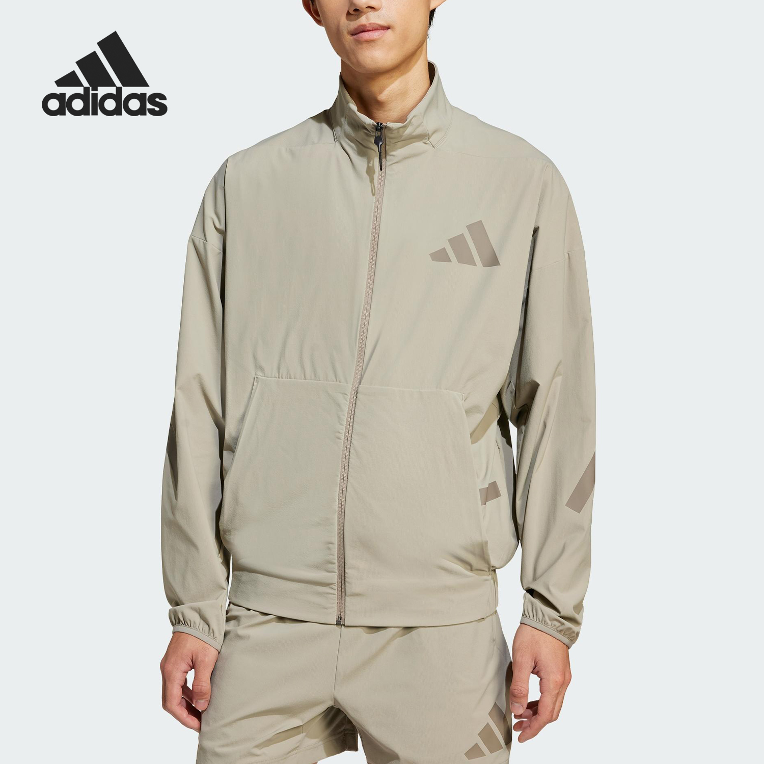 Adidas/阿迪达斯正品新款男士立领梭织训练运动夹克JN9028