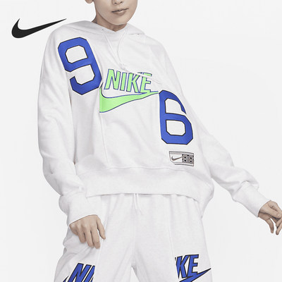Nike/耐克正品经典女士印花透气连帽卫衣套头衫DV8087-051