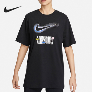 T恤FV4263 Nike 010 女士针织宽松圆领短袖 新款 耐克正品 春季