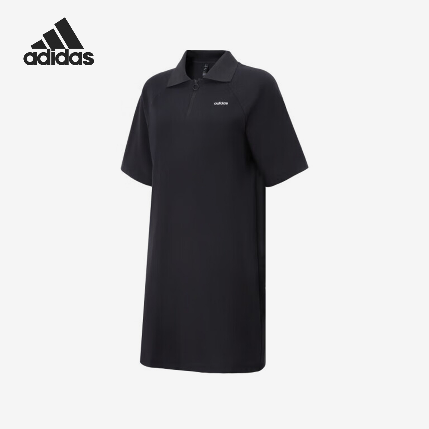 Adidas/阿迪达斯正品休闲女士透气运动时尚翻领衣裙JI5651