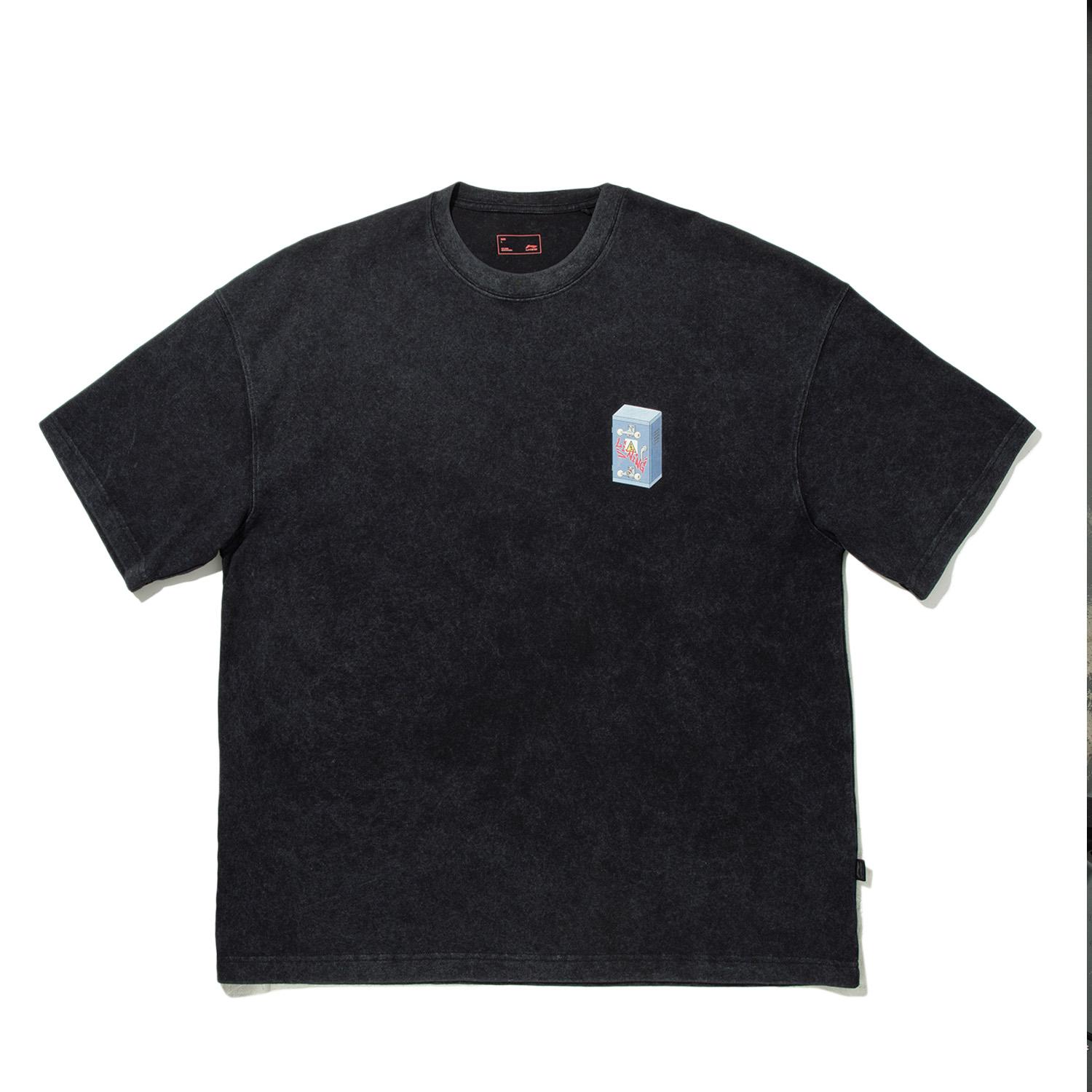 李宁正品 x Phil Hackett联名系列男女宽松印花休闲短袖AHSVB19