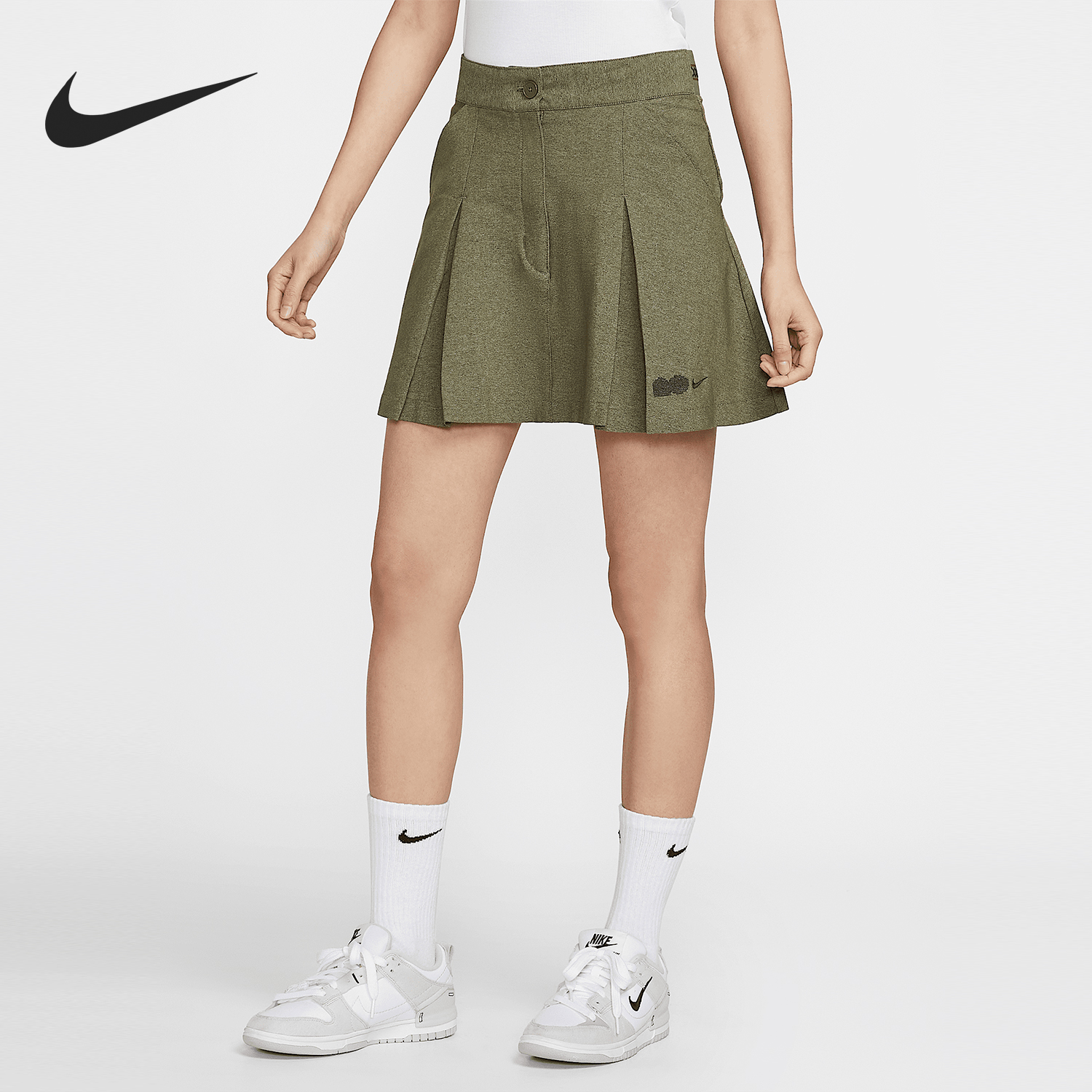 Nike/耐克正品Naomi Osaka女士半身时尚休闲百褶裙HQ6070-222
