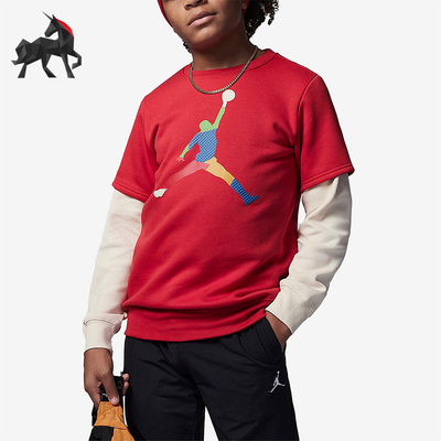 耐克正品大童假两件耐磨卫衣