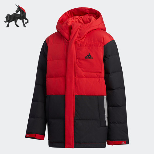 阿迪达斯正品大童保暖羽绒服
