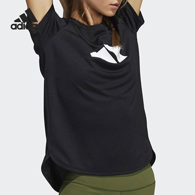 Adidas/阿迪达斯正品新款女子训练运动休闲透气短袖T恤GQ9422