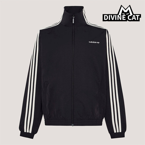 Adidas/阿迪达斯正品三叶草女士高领经典条纹日常休闲外套KX7977