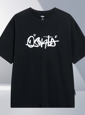 Lining/李宁正品OSWALD联名系列男子宽松短袖T恤AHST313