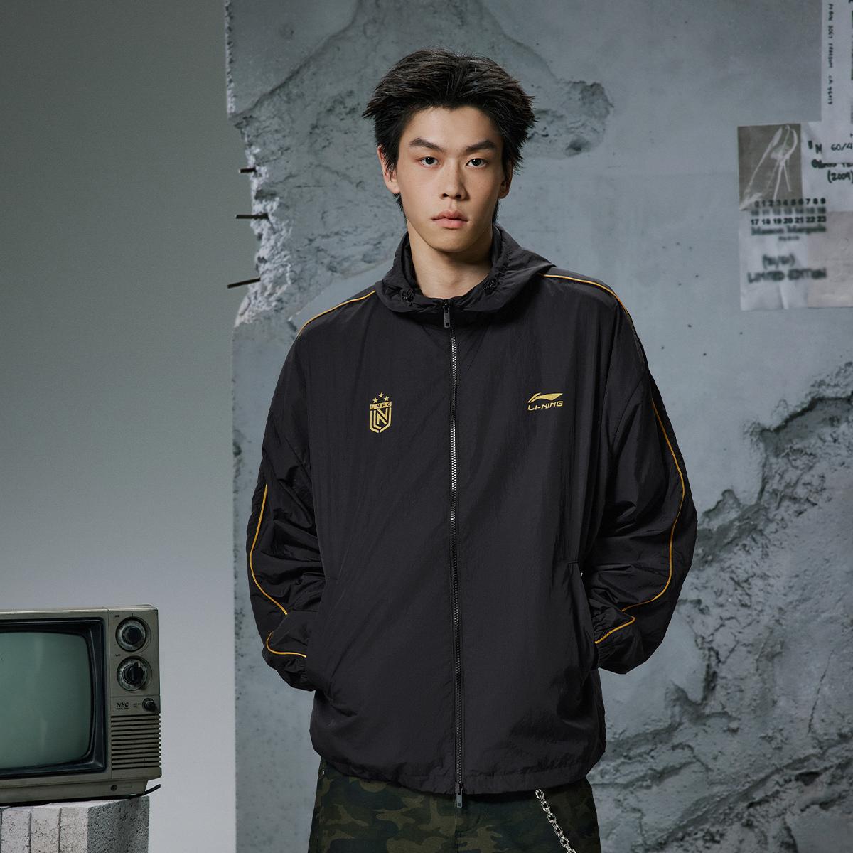 李宁正品运动时尚系列男女同款防泼水防风宽松运动风衣AFDVH29