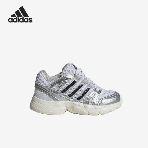 Adidas/阿迪达斯正品银色低帮网面休闲鞋婴幼童运动鞋KK4252