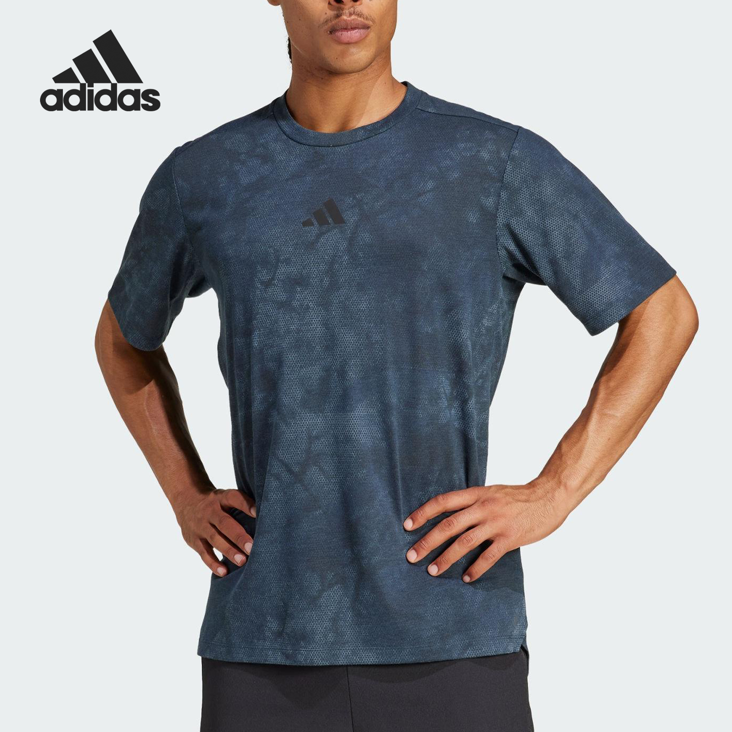 Adidas/阿迪达斯正品Climacool 男士运动印花透气短袖JP3340