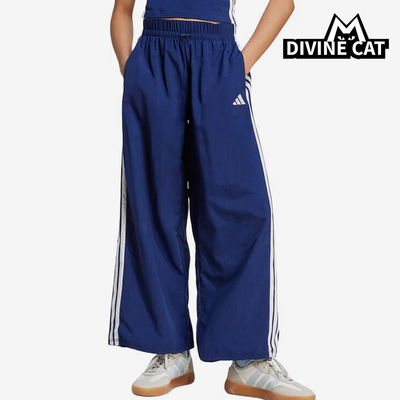Adidas/阿迪达斯正品梭织条纹松紧休闲裤新款经典女休闲裤JV5328