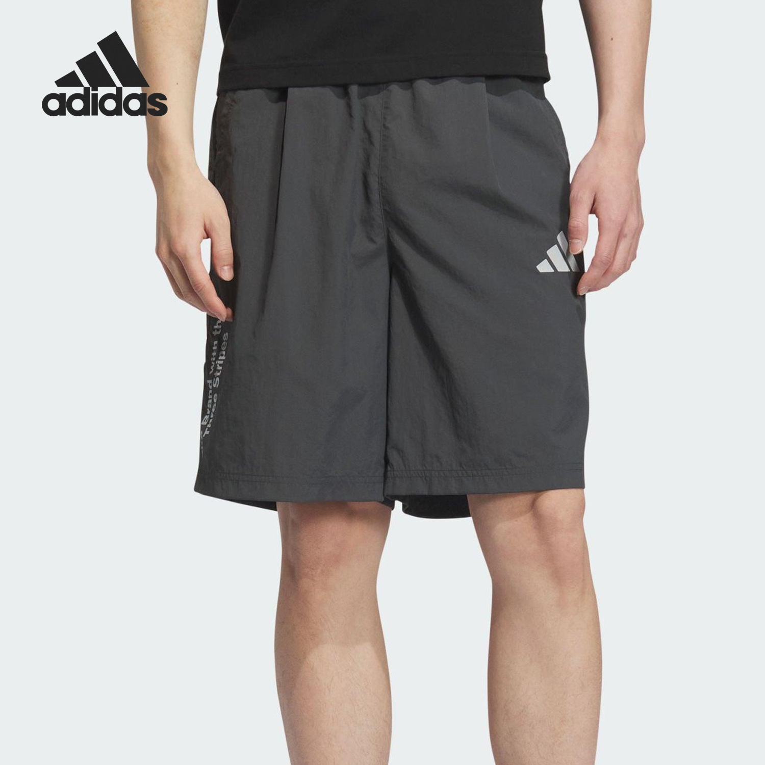Adidas/阿迪达斯正品2025夏季款男士梭织运动训练短裤KF0134