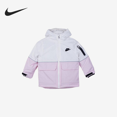Nike/耐克正品冬季小童拼接保暖运动连帽休闲棉服HQ7315-133