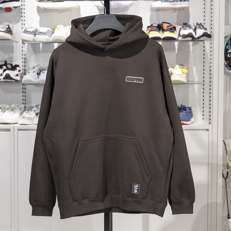 李宁正品反伍BADFIVE男子挺括舒适宽松百搭套头连帽卫衣AWDV029-2