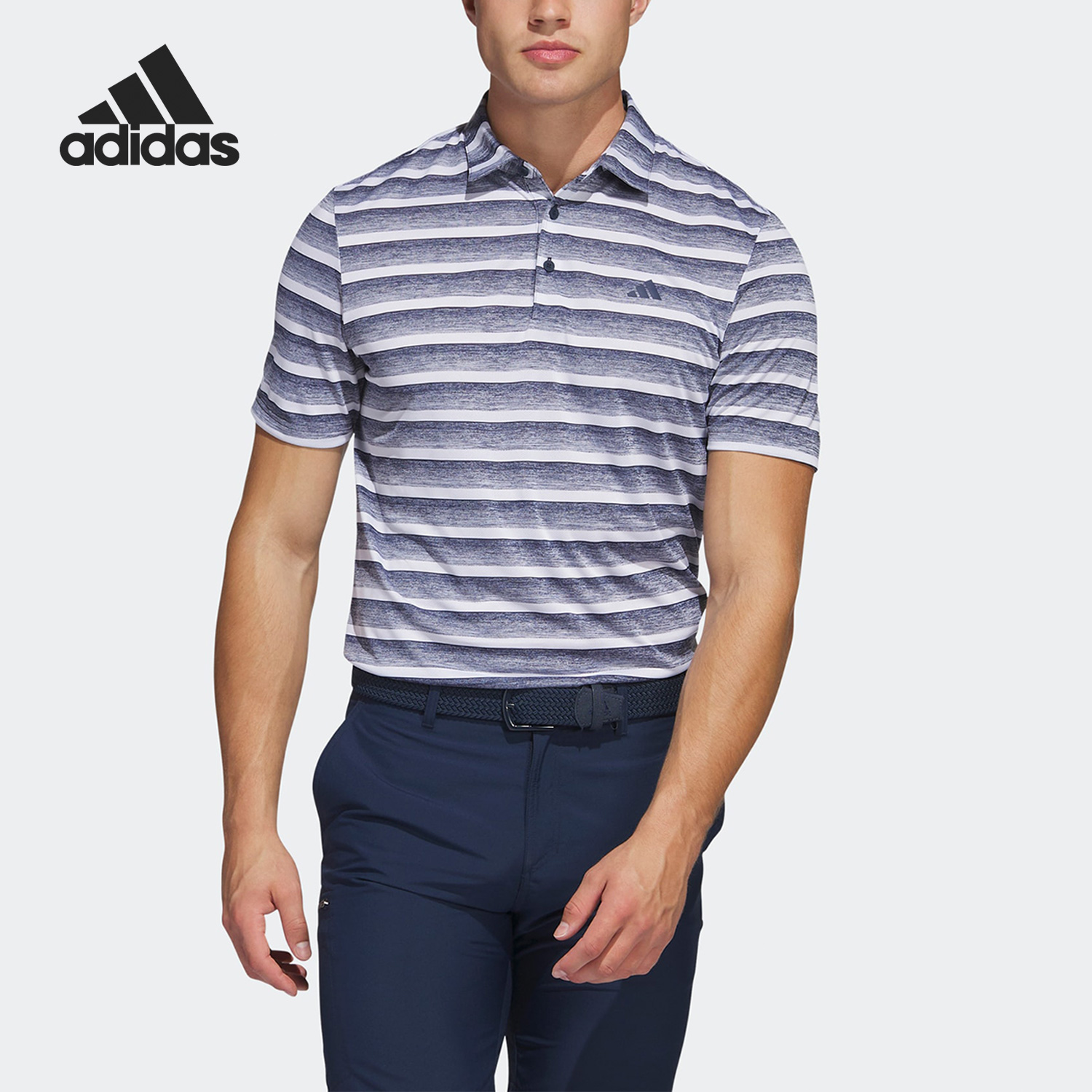 Adidas/阿迪达斯正品新款男子高尔夫运动短袖POLO衫HS7579