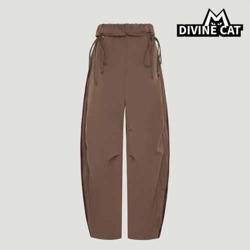 Adidas/阿迪达斯正品三叶草女士宽松系带中腰休闲长裤LD6430
