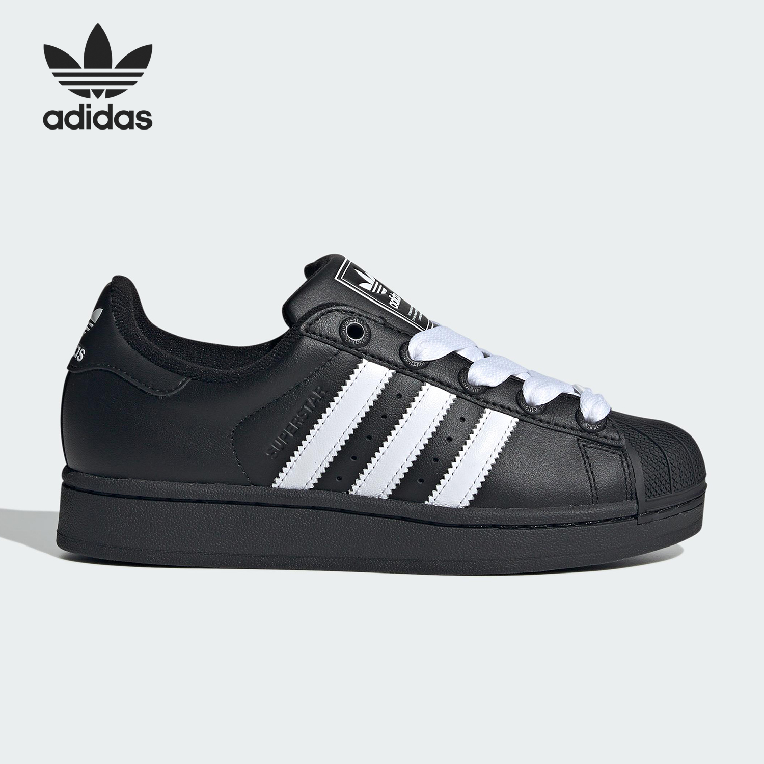 Adidas/阿迪达斯正品三叶草大童贝壳头轻便经典板鞋JI0216