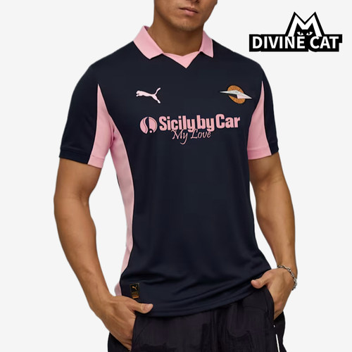 Puma/彪马正品男海蓝粉色吸汗柔软速干经典短袖足球衣782853-02